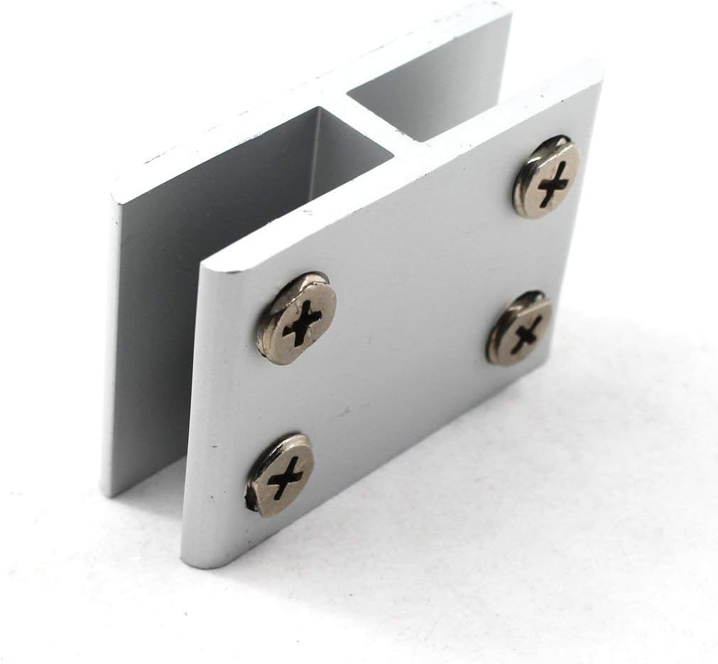 Glass Clamp Aluminium Alloy Glass Support Bracket Fit for 10-12mm Glass Thickness Come with Screws (Pack of 4) - Image 3
