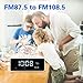 FM Radio Alarm Clock with 8