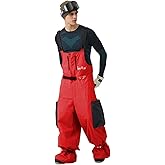GSOU SNOW Baggy Snowboard Bibs Women Men Ski Pants Loose Fit Overalls Insulated Winter Outdoor Sports Wear