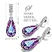 S SIVERY Jewelry for Women Drop Earrings 'Teardrop of Angel' Stud Dangle Earrings with Purple Crystals, Earrings for Women Gifts for Mom