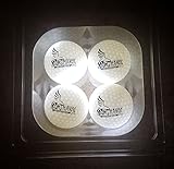 4 White Nighthawk Glow In Dark LED Light Up Golf Balls Super Bright lite up night golf balls