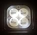 4 White Nighthawk Glow In Dark LED Light Up Golf Balls Super Bright lite up night golf balls