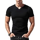 JEEING GEAR Men Long Sleeve Athletic Shirts Slim Fit Cotton V Neck