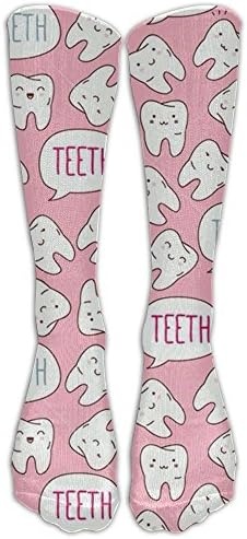 Cute Teeth Casual Fashionbaseball Knee Socks High Cotton Socks For Women Or Men