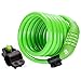 Etronic Bike Lock M6, Cable Lock 6 Feet Long Coiled Security Resettable Combo Combination Lock Bicycle Lock with Mounting Bracket
