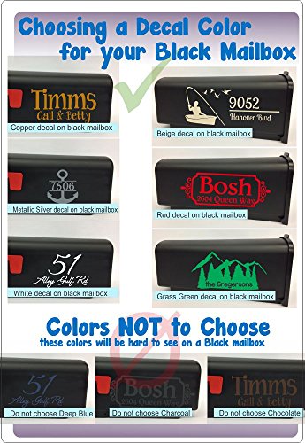 Personalized Mailbox Decal Sticker Set of 2 Name & Address for both sides - Thumbnail 4