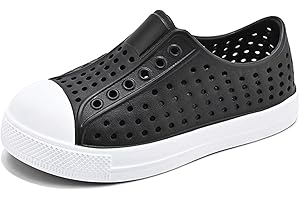 QLZ Toddler Kids Water Shoes for Boys Girls Garden Sandals Rubber Shoes Beach Sneakers, Slip-on Anti-Slip Lightweight Breathable Quick Dry Soft Flexible（Toddler/Little Kid/Big Kid）