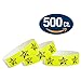 WristCo Neon Yellow VIP Star Tyvek Wristbands for Events - 500 Count ¾” x 10” - Waterproof Recyclable Comfortable Tear Resistant Paper Bracelets Wrist Bands for Concerts Festivals Admission Party