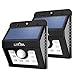 Litom Solar Powered Wireless 8 LED Security Motion Sensor Lamp Outdoor Light (2 Pack)