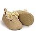 Voberry Toddler Baby Girls Boy's Sneaker Moccasins Anti-slip Soft Sole Bow Shoes (0~6Month, Gold)