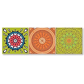 3 Piece Canvas Wall Art-National Pattern-Canvas Prints Home Artwork Decoration for Living Room,Bedroom - 12"x12"x3 Panels
