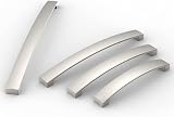 FURNIWARE 10 Pack Brushed Nickel Aluminum Cabinet Handles 160mm Hole Center view 3