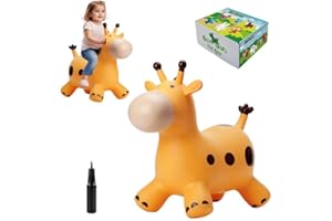HotMax Bouncy Horse, Inflatable Bouncing Animals Hopper for Toddlers or Kids, Ride on Rubber Jumping Toys for Boy or Girl Birthday Gift (Giraffe)
