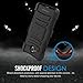 Lumia 650 Case - MoKo [Heavy Duty] Full Body Rugged Holster Cover with Swivel Belt Clip - Dual Layer Shock Resistant Microsoft Lumia 650 5.0 Inch 2016 Smartphone Case, Black