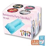 Bachelorette Party Mold 10 Inch - Upgraded Version - Non-stick Heat Resistance Silicone Cake Pan for Bachelorette Party Favors, Supplies, Gifts and Decorations (Blue) by Hinmay