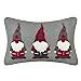 JWH Christmas Pillow Covers, Santa Claus Pillow Case, Xmas Decoration, Red Elf Cushion Cover, Farmhouse Bed Couch Decor, 14x20 Inches, Gray Throw Pillow Cover