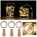 AnSaw Spark I Cork Shaped Wine Bottle Light Pro, Battery Powered, 20-LED,Waterproof Starry String Lights, Flexible Copper Wire, 3-Pack, Warm White