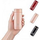 Small Thermo Bottle Mini Vacuum Insulated Water Bottle 200ml/6.8oz Water Flask Stainless Steel Thermal Water Bottles Thermo for Hot and Cold Drinks for Purse Handbag Pocket (Pink)