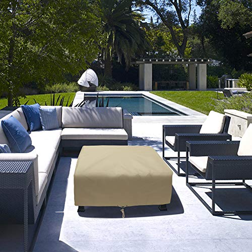 SunPatio Outdoor Square Fire Pit Cover 42 Inch, Waterproof Firepit