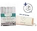 ~ 10 Black Micro-Pen Fineliner Master Markers with Cotton Bag and eBook ~ Calligraphy Tip Nibs,Waterproof Archival Ink Pens ~ Technical Drawing,Writing,Artist Illustration,Office Documents,Sketching
