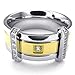 KONOV Mens Cubic Zirconia Stainless Steel Ring, Classic Wedding Band, Gold Silver