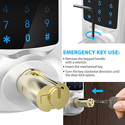 Signstek Digital Electronic Touchscreen Keypad Security Entry Door Lock