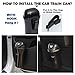 Car Trash Can Small Car Trash Bin Hanging Portable Auto Vehicle Car Garbage Can Bin Trash Container Waste Storage Fits Cup Holder Door Pocket Home Office Use