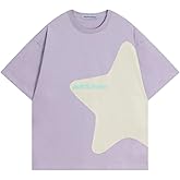 Aelfric Eden Womens Vintage Color Blocking Tee Oversized Streerwear Star Graphic T Shirt Short Sleeve Summer Tops