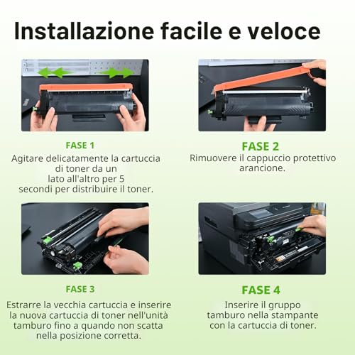 swiss toner TN2510XL Compatible for TN2510XL TN-2510XL for Brother MFC-L2800DW Toner for Brother MFC-L2827DW HL-L2400DWE HL-L2445DW MFC-L2835DW DCP-L2620DW DCP-L2665DW,2 Black