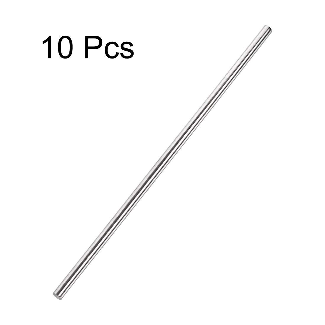 sourcing map 5mm x 300mm 304 Stainless Steel Solid Round Rod for DIY Craft - 10pcs, Silver Tone - Image 4