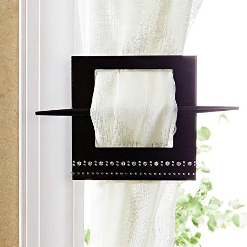 Karen Rhodes Florence Design Decorative 2-set Window Curtain Holdbacks - Black