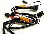 Kensun HID Conversion Kit Single Beam Relay Wiring Harness with Anti-Flicker 50W Load Resistor - H11