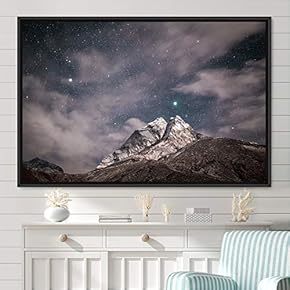 signwin Framed Canvas Wall Art Starry Sky Aerial...