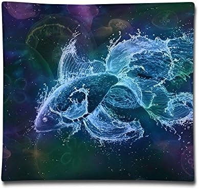 Fantastic Splashing Fish Water Sea Goldfish Stylish Throw Pillow Cover Pillowcase(1818 In)