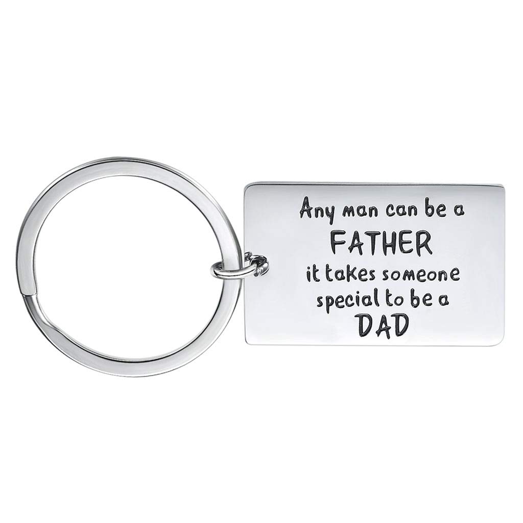 CERSLIMO Dad Gifts from Daughter Son Best Daddy Keyring Any Man Can Be A Father It Takes Someone Special To Be A Dad Keychain