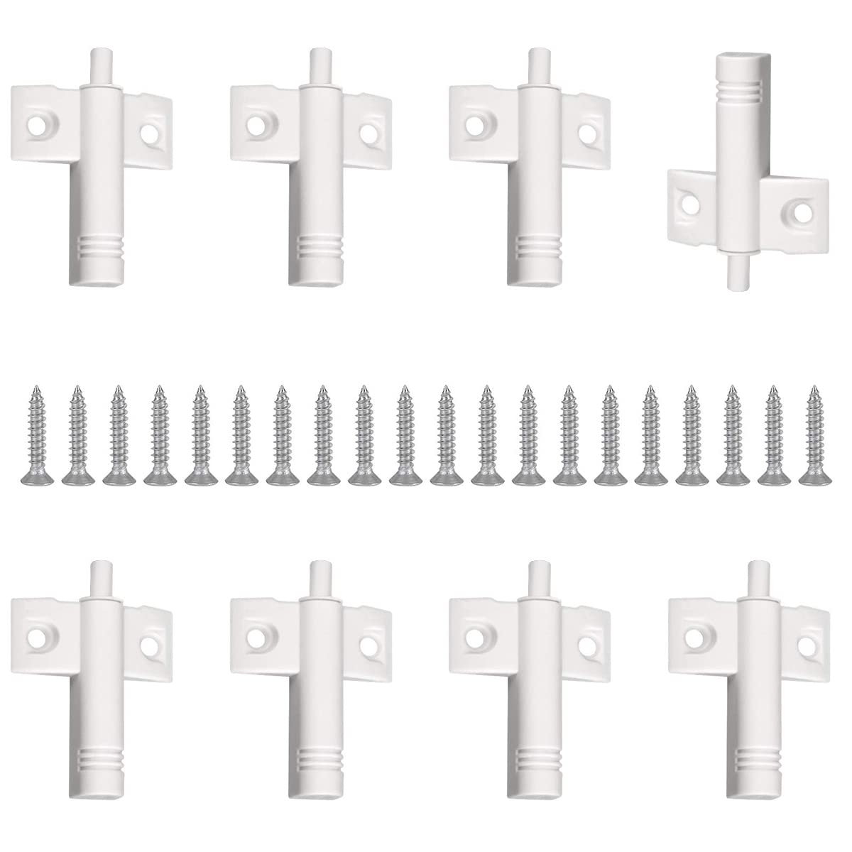 WANGCL 10Pcs Soft Close Hinge Buffer Kitchen Cabinet Door Stop Drawer Soft Quiet Close Closer Damper Buffers With Screws-White