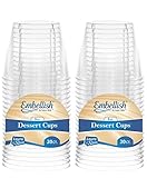 Embellish Crystal Clear Hard Plastic 5oz Dessert Cups/Tumblers 40 Count