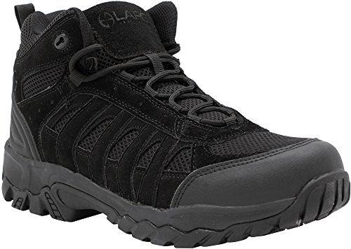 LAPG Fabric-Leather Mid Atlas Hiker Shoe Black-12R