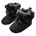 AMA(TM) Toddler Baby Girl Boy Snow Boots Soft Sole Crib Shoes Prewalker (12-18 months, Black)