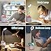 Desk Lamp Kids with Small Night Light LED USB Rechargeable Student Table Lamp Dimmable Eye-Caring Cute Study Computer Lamp for Office Dorm, Touch Control, Flexible Gooseneck, Phone & Pen Holder (Pink)