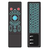 ILEBYGO RGB Rechargeable Mini Wireless Keyboard Air Remote Mouse Wireless Mouse and Keyboard Combo Touchpad Control with Backlit T6 for Android TV Box, PC, Projector, HTPC etc.
