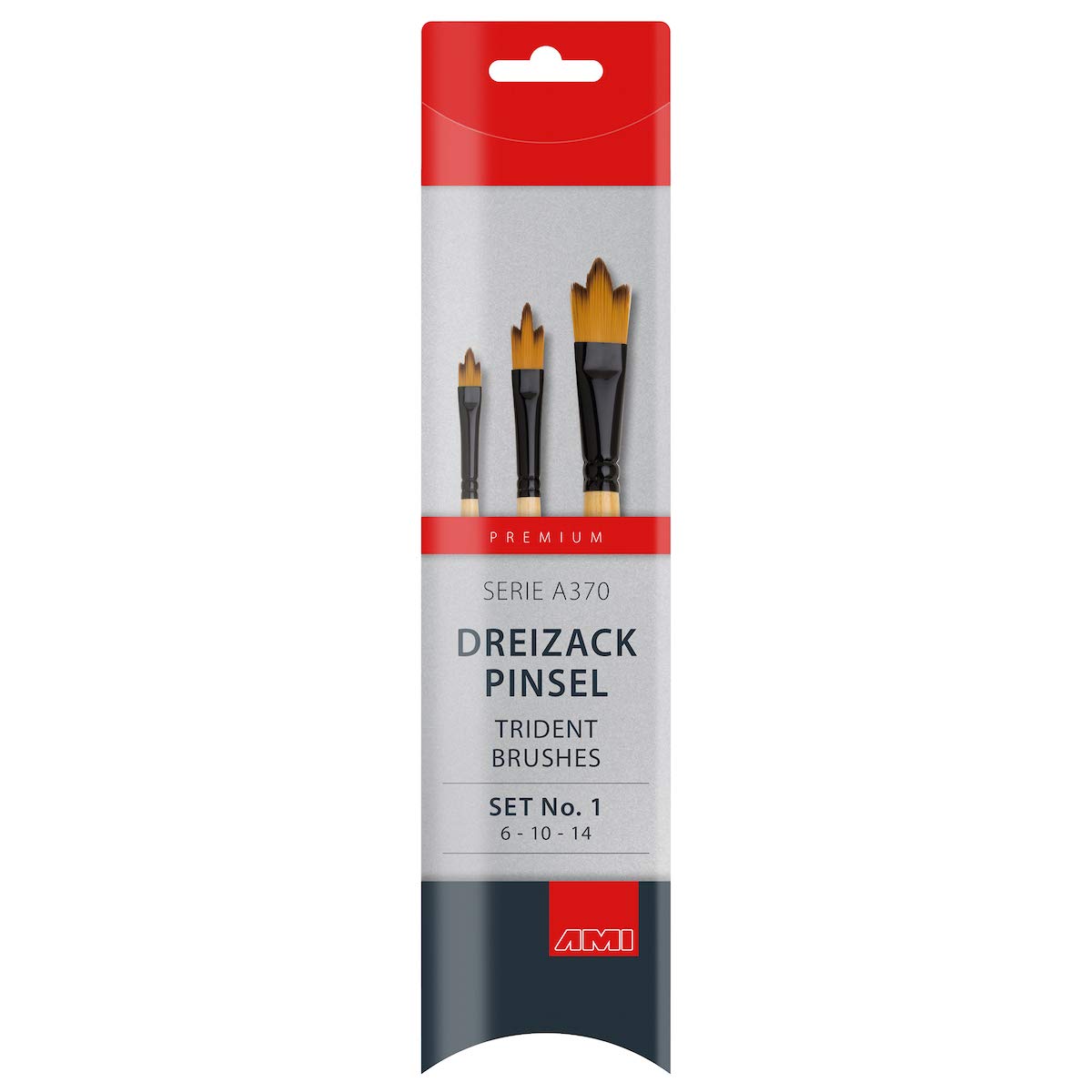 Brush Set A370 Synthetic Trident Set of 3