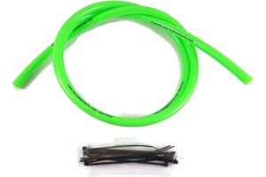 MAX-MOTORSPORTS 20'ft x 1/4" ID (6.4mm) x 3/8" OD Fuel Hose Line Mx ATV Dirtbike (Solid Neon Green)