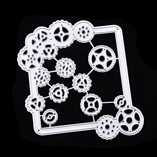 Yeahii Gear Cutting Dies Stencil for DIY Scrapbooking Embossing Album Paper Card Crafts