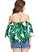 ROMWE Women's Floral Print Summer Off Shoulder Loose Blouse Top