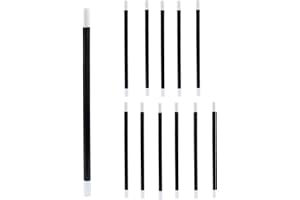 Coufce 12 Pcs Plastic Magic Wand Black and White Spell Casting Sticks for Magician Costume, Wizard Witch Theme Parties Enhance Dress Up, Birthday Games, and Party Favors(9.6 Inches