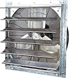Iliving 24 Inch Variable Speed Shutter Exhaust Fan, Wall-Mounted, 24"
