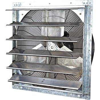Iliving 24 Inch Variable Speed Shutter Exhaust Fan, Wall-Mounted, 24