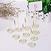 Shappy 12 Packs Table Number Card Holders with Alligator Clip Photo Memo Holder Clips for Wedding Party Favor (Golden)
