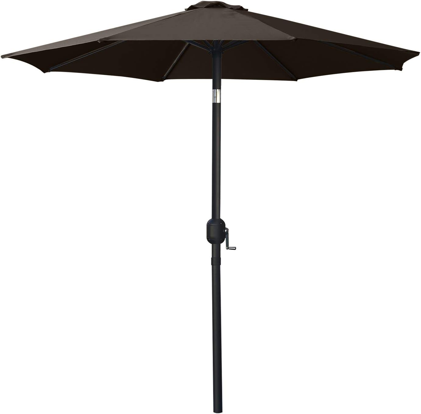 Amazon Com Mastercanopy Patio Umbrella Outdoor Fe Al Market Table Umbrella With 8 Sturdy Ribs 10ft Brown Garden Outdoor